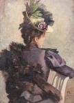 ANONYMOUS,Back profile of a woman sitting in a chair with pu,1889,Garth's US 2022-12-18
