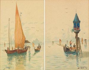 ANONYMOUS,Barche il laguna a Venezia,1908,Meeting Art IT 2016-03-16