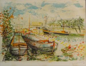 ANONYMOUS,Barge Boats on a Canal,David Duggleby Limited GB 2018-03-17