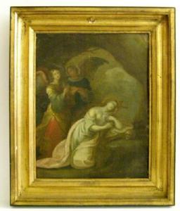 ANONYMOUS,Bildnis der büßenden Magdalena mit Kruzifix und To,17th/18th century,Schlueter 2007-12-01