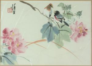 ANONYMOUS,Birds perched on flower branch,888auctions CA 2015-09-10