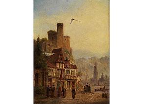ANONYMOUS,Blick auf eine mittelalterliche Stadt,1906,Hampel DE 2009-06-26