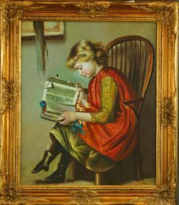 ANONYMOUS,Boy reading a book,888auctions CA 2016-07-21