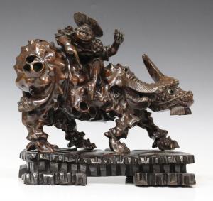 ANONYMOUS,boy seated on the back of a water buffalo,20th century,Tooveys Auction GB 2018-08-09
