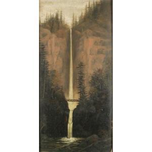 ANONYMOUS,Bridge in ravine with waterfall,Ripley Auctions US 2011-04-20