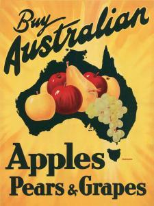 ANONYMOUS,BUY AUSTRALIAN APPLES PEARS & GRAPES,1935,Swann Galleries US 2015-08-05