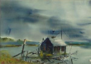 ANONYMOUS,Cabin on the Shore,20th Century,Kodner Galleries US 2017-09-20