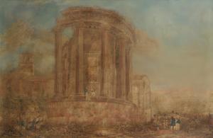 ANONYMOUS,CAPRICE ARCHITECTURAL AVEC RUINES ROMAINES,1825,Sotheby's GB 2014-06-26