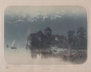 ANONYMOUS,"Château deChillon - Nocturne",1868,Dogny Auction CH 2011-04-12