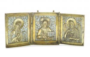 ANONYMOUS,Christ flanked by the Mother of God and St. John the Baptist,Bonhams GB 2014-11-26