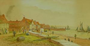 ANONYMOUS,coastal fishing harbour scenes,20th century,Burstow and Hewett GB 2018-05-24