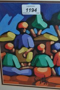 ANONYMOUS,colourful study of a group of figures,2005,Lawrences of Bletchingley GB 2018-06-05