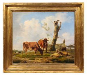 ANONYMOUS,Cows and Sheep in a Pasture,19th Century,Hindman US 2019-04-17