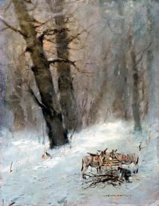 ANONYMOUS,Csacsik télen / Donkeys in winter,Nagyhazi galeria HU 2018-03-06