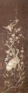 ANONYMOUS,Depicting a song bird and a crane by flowering branches,Bonhams GB 2018-03-21