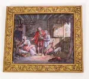 ANONYMOUS,depicting an interior scene of peasants,19th century,Reeman Dansie GB 2017-09-26
