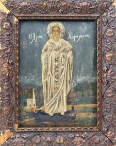 ANONYMOUS,depicting St. Haralambos having a robe of tin oklad,Clars Auction Gallery US 2018-01-21