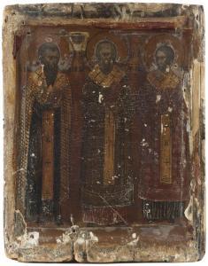 ANONYMOUS,Depicting three standing saints,John Moran Auctioneers US 2018-07-17