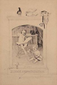 ANONYMOUS,Design for a bookplate, ‘Two Musical Children’’,Bloomsbury London GB 2009-10-29