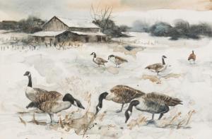ANONYMOUS,Ducks in a Snowy Landscape,Mossgreen AU 2015-09-21