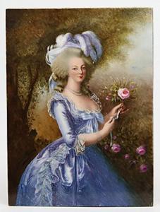 ANONYMOUS,Elegante Dame, eine Rose pflückend,Reiner Dannenberg DE 2016-03-11