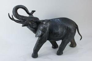 ANONYMOUS,elephant with raised trunk,Henry Adams GB 2017-11-09