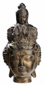 ANONYMOUS,Eleven-Headed Kannon or Avalo Ketesvara probably 18th century,Brunk Auctions US 2016-11-18