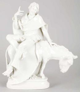 ANONYMOUS,Eulenspiegel auf Esel Weißporzellan,1900,Auktionshaus Citynord DE 2017-09-22