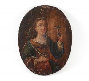 ANONYMOUS,Female Saint Holding a Feather and Comport,Burchard US 2014-03-23