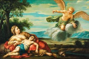 ANONYMOUS,Figura femminile con bambino e angelo,Trionfante IT 2015-12-03