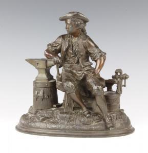 ANONYMOUS,Figure of a seated gentleman blacksmith,Denhams GB 2019-04-10