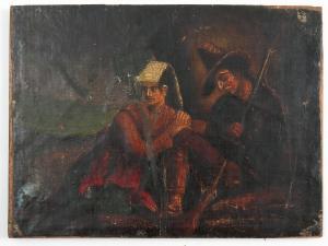 ANONYMOUS,figures seated with a musket,Serrell Philip GB 2017-09-14