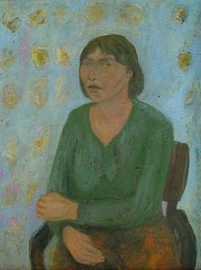 ANONYMOUS,Frau im grünen Pullover,20th century,Schwerin DE 2007-04-21
