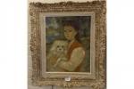 ANONYMOUS,French Girl Holding White Dog,Perry & Phillips GB 2015-05-05