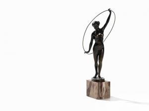 ANONYMOUS,Graceful female nude dancing with a hoop,Auctionata DE 2015-11-25