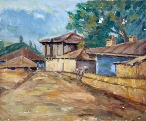 ANONYMOUS,Häuser eines Dorfes, wohl in Südosteuropa,20th century,DAWO Auktionen DE 2008-05-06