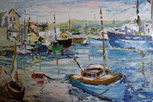 ANONYMOUS,harbour scene,20th Century,Lawrences of Bletchingley GB 2017-10-17