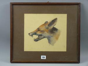 ANONYMOUS,Head study of a fox bearing its teeth,Rogers Jones & Co GB 2016-03-22