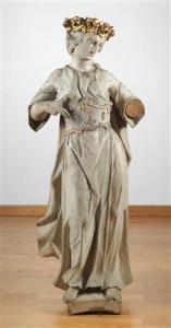 ANONYMOUS,Heilige mit Blumenkranz im Haar,1800,Palais Dorotheum AT 2017-11-15
