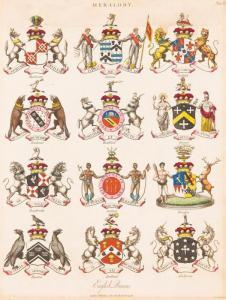 ANONYMOUS,Heraldry English Barons Colour,1811,Mossgreen AU 2016-06-19