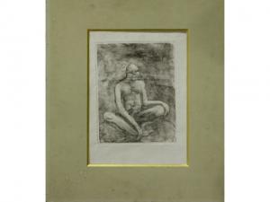 ANONYMOUS,Homme nu assis,20th century,Dufreche FR 2007-05-10