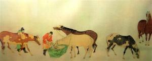 ANONYMOUS,Horses & Grooms, Mongols,Theodore Bruce AU 2016-12-11