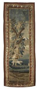 ANONYMOUS,hunter and hound in a forest setting,18th century,Brunk Auctions US 2017-11-09