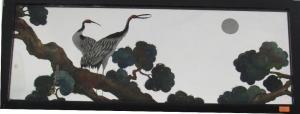 ANONYMOUS,Japanese landscape Mirror, painted with native bir,Fonsie Mealy Auctioneers IE 2018-10-10