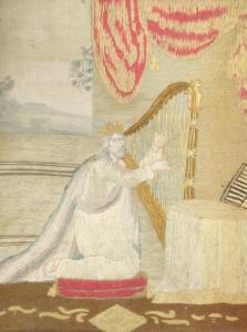 ANONYMOUS,King David playing a harp in a Hogarth,Denhams GB 2018-10-10