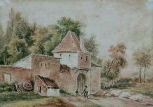 ANONYMOUS,L'arrivée au village,1856,Saint Germain en Laye encheres-F. Laurent FR 2015-02-15