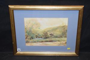 ANONYMOUS,landscape with hills and trees,Anderson & Garland GB 2018-08-08