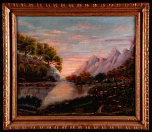 ANONYMOUS,Landscape with Lake and Mountains,Auctions by the Bay US 2003-02-08