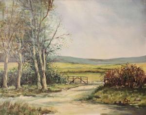 ANONYMOUS,Lane And Gate In Landscape,Gormleys Art Auctions GB 2013-08-06