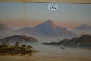 ANONYMOUS,loch scene with various sailing boats and distan,19th,Lawrences of Bletchingley 2017-11-28